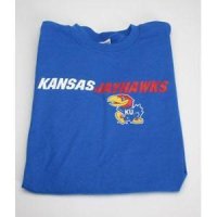 Kansas Jayhawks T-shirt - Royal W/white/red Print