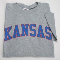 Kansas Jayhawks T-shirt - Arch Block Print - Heather
