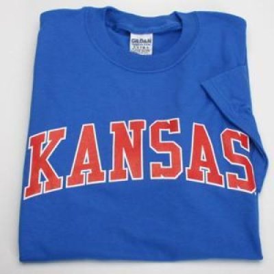 Kansas Jayhawks T-shirt - Arch Block Print - Roy
