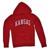 Kansas Jayhawks Hooded Sweatshirts - Ladies Hoody By League - Vintage Red