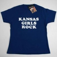 Kansas Jayhawks T-shirt By Champion - Kansas Jayhawks Girls Rock - Royal