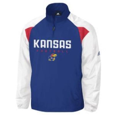 Kansas Jayhawks Adidas Coaches Pullover Jacket