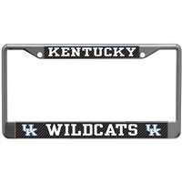 Kentucky Wildcats Metal License Plate Frame - Carbon Fiber