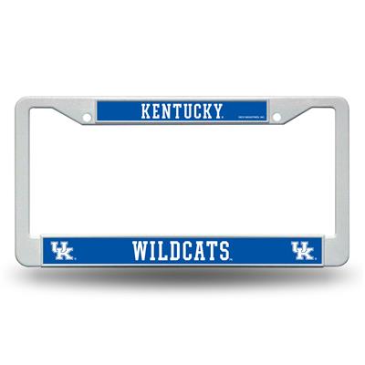 Kentucky Wildcats White Plastic License Plate Frame