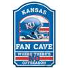 Kansas Jayhawks Fan Cave Wood Sign