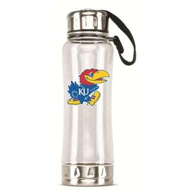 Kansas Jayhawks Clip-On Water Bottle - 16 oz