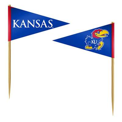 Kansas Jayhawks Toothpick Flag - 36 Pack