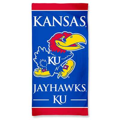 Kansas Jayhawks Cotton Fiber Beach Towel