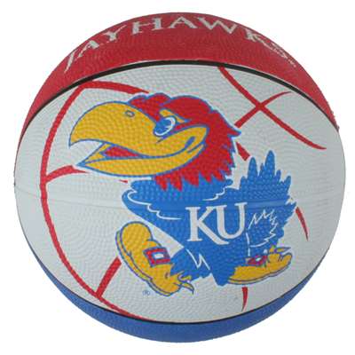 Kansas Jayhawks Mini Rubber Basketball - Alt