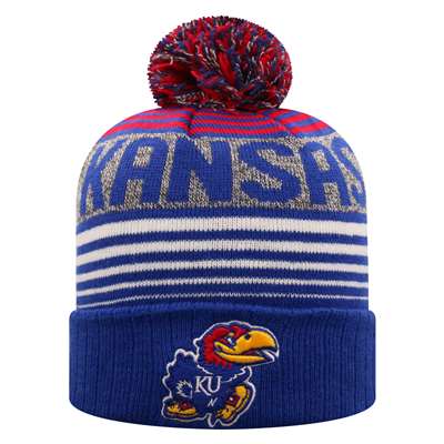 Kansas Jayhawks Top of the World Overt Cuff Knit Beanie