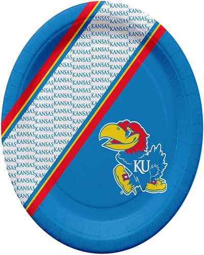 Kansas Jayhawks Disposable Paper Plates - 20 Pack