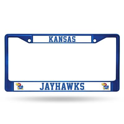 Kansas Jayhawks Team Color Chrome License Plate Frame