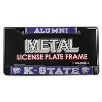 Kansas State Wildcats Alumni Metal License Plate Frame W/domed Insert