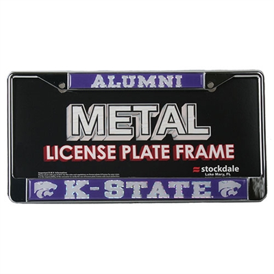 Kansas State Wildcats Alumni Metal License Plate Frame W/domed Insert