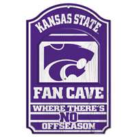 Kansas State Wildcats Fan Cave Wood Sign