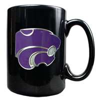 Kansas State Wildcats 15oz Black Ceramic Mug