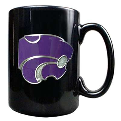 Kansas State Wildcats 15oz Black Ceramic Mug