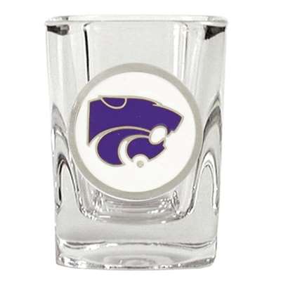 Kansas State Wildcats 2oz Square Shot Glass - Team Color Pewter Logo