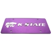 Kansas State Wildcats Inlaid Acrylic License Plate - Purple Mirror Background