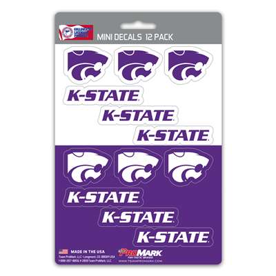 Kansas State Wildcats Mini Decals - 12 Pack