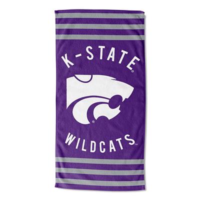 Kansas State Wildcats Stripes Beach Towel