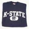 Kansas State T-shirt By Champion - "k-state" Reverse Cat Head - Deep Purple