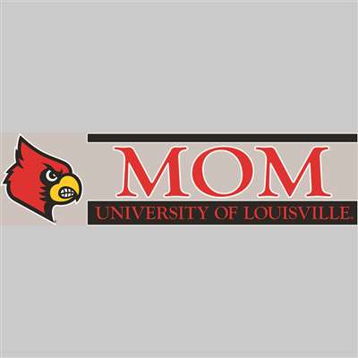 Louisville Cardinals Die Cut Decal Strip - Mom