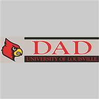 Louisville Cardinals Die Cut Decal Strip - Dad