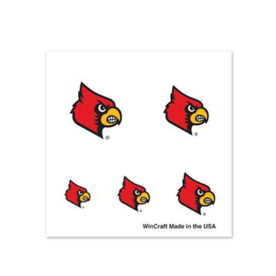 Louisville Cardinals Fingernail Tattoos - 4 Pack