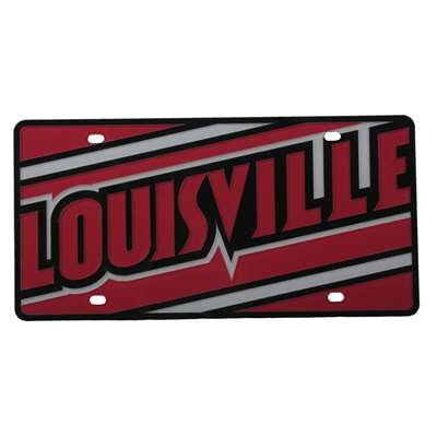Louisville Cardinals Full Color Mega Inlay License Plate