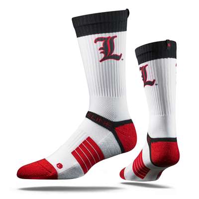 Louisville Cardinals Strideline Strapped Fit 2.0 Socks - White