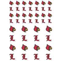 Louisville Cardinals Small Sticker Sheet - 2 Sheets