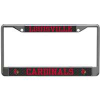 Louisville Cardinals Metal License Plate Frame - Carbon Fiber