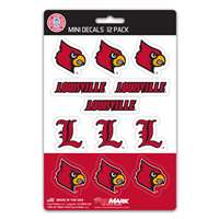 Louisville Cardinals Mini Decals - 12 Pack