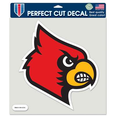 Louisville Cardinals Full Color Die Cut Decal - 8" X 8"