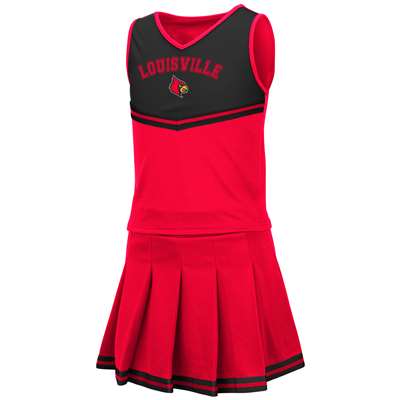 Louisville Cardinals Youth Girls Colosseum Pinky Cheer Dress Set