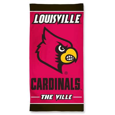 Louisville Cardinals Cotton Fiber Beach Towel