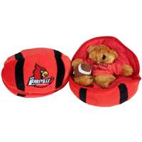 Louisville Cardinals Stuffed Bear in a Ball - Football