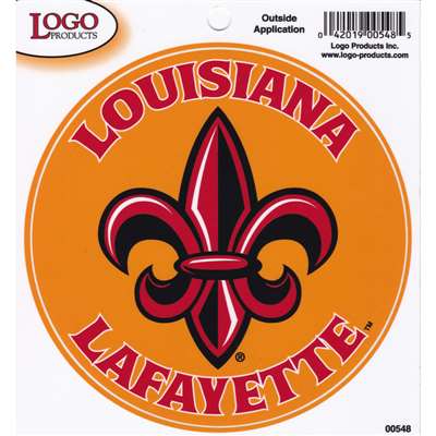 Louisiana Lafayette Ragin Cajuns Fleur De Lis Logo Decal - 9" x 9"