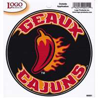 Louisiana Lafayette Ragin Cajuns Chili Pepper Logo Decal - 3.5" x 3.5"