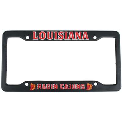 Louisiana Lafayette Ragin Cajuns Plastic License Plate Frame