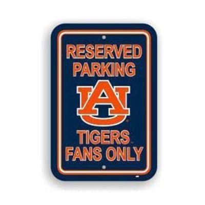 Auburn Tigers Plastic Parking Sign