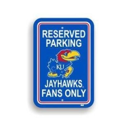 Kansas Jayhawks Plastic Parking Sign