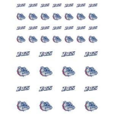 Gonzaga Bulldogs Decals: Gonzaga Small Sticker Sheet 2 Sheets