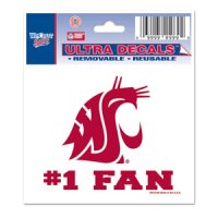 Washington State Cougars Decal 3" X 4" - #1 Fan