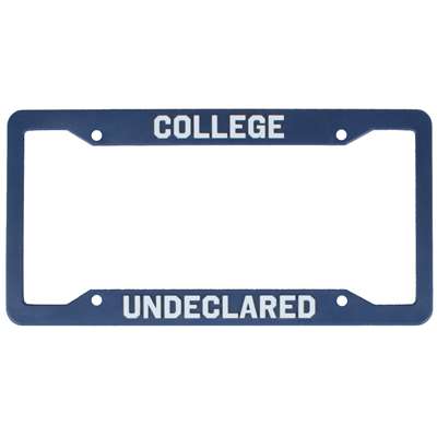 College - Undeclared Plastic License Plate Frame