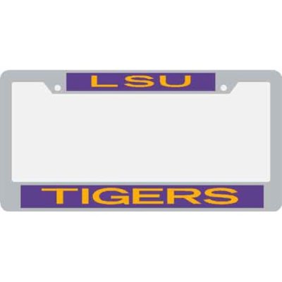 Lsu Tigers Metal Inlaid Acrylic License Plate Frame