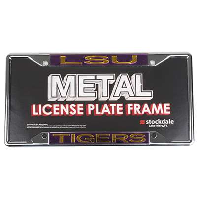 Lsu Tigers Metal Inlaid Acrylic License Plate Frame - Alternate