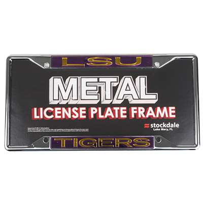 Lsu Tigers Metal Inlaid Acrylic License Plate Frame - Alternate