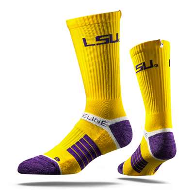 Lsu Tigers Strideline Strapped Fit 2.0 Socks -Yellow Tiger